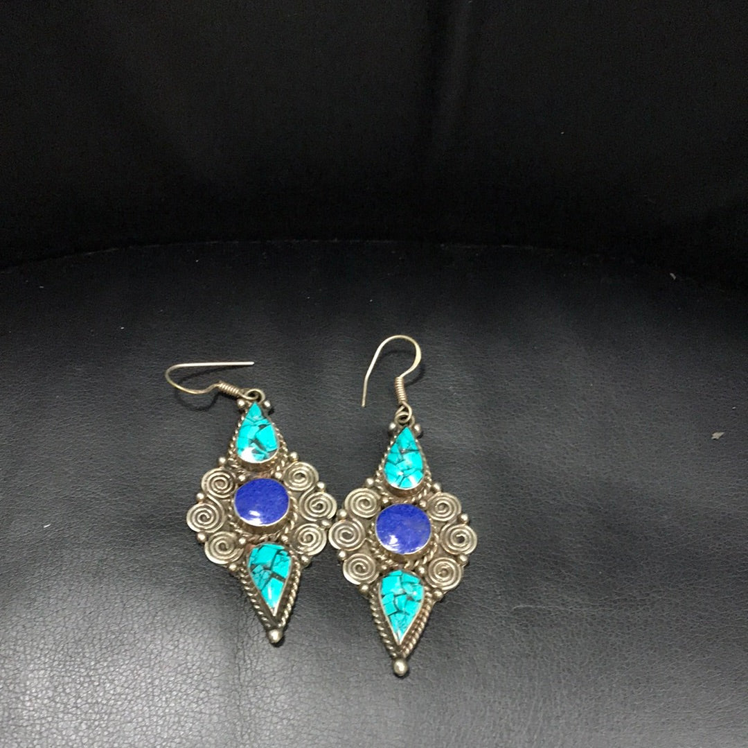 Moroccan turquoise earrings