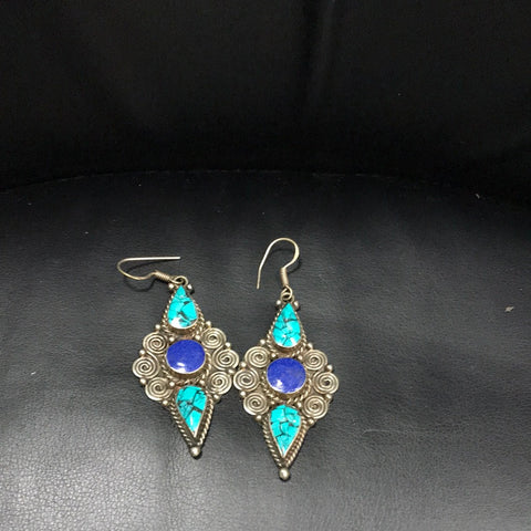 Moroccan turquoise earrings