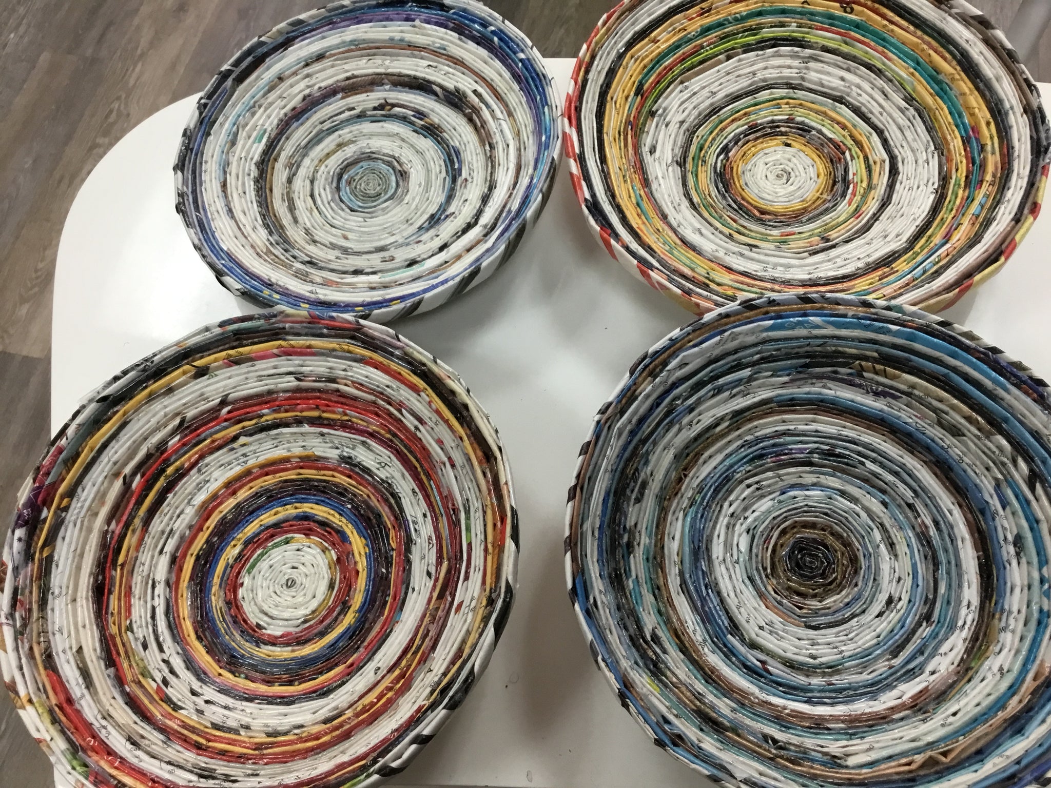 Recycled paper baskets