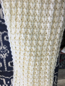 White knitted shawl