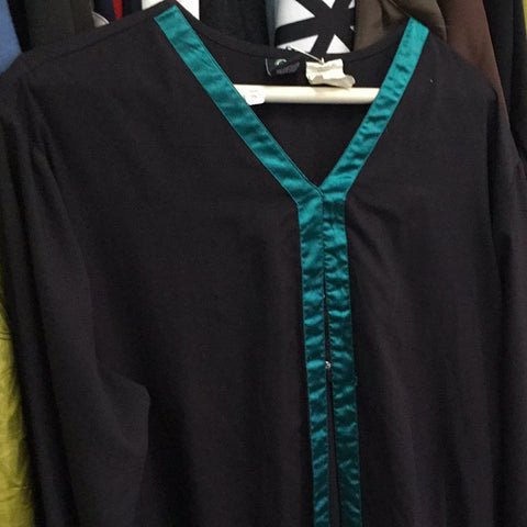 Black Robe with Teal Borders