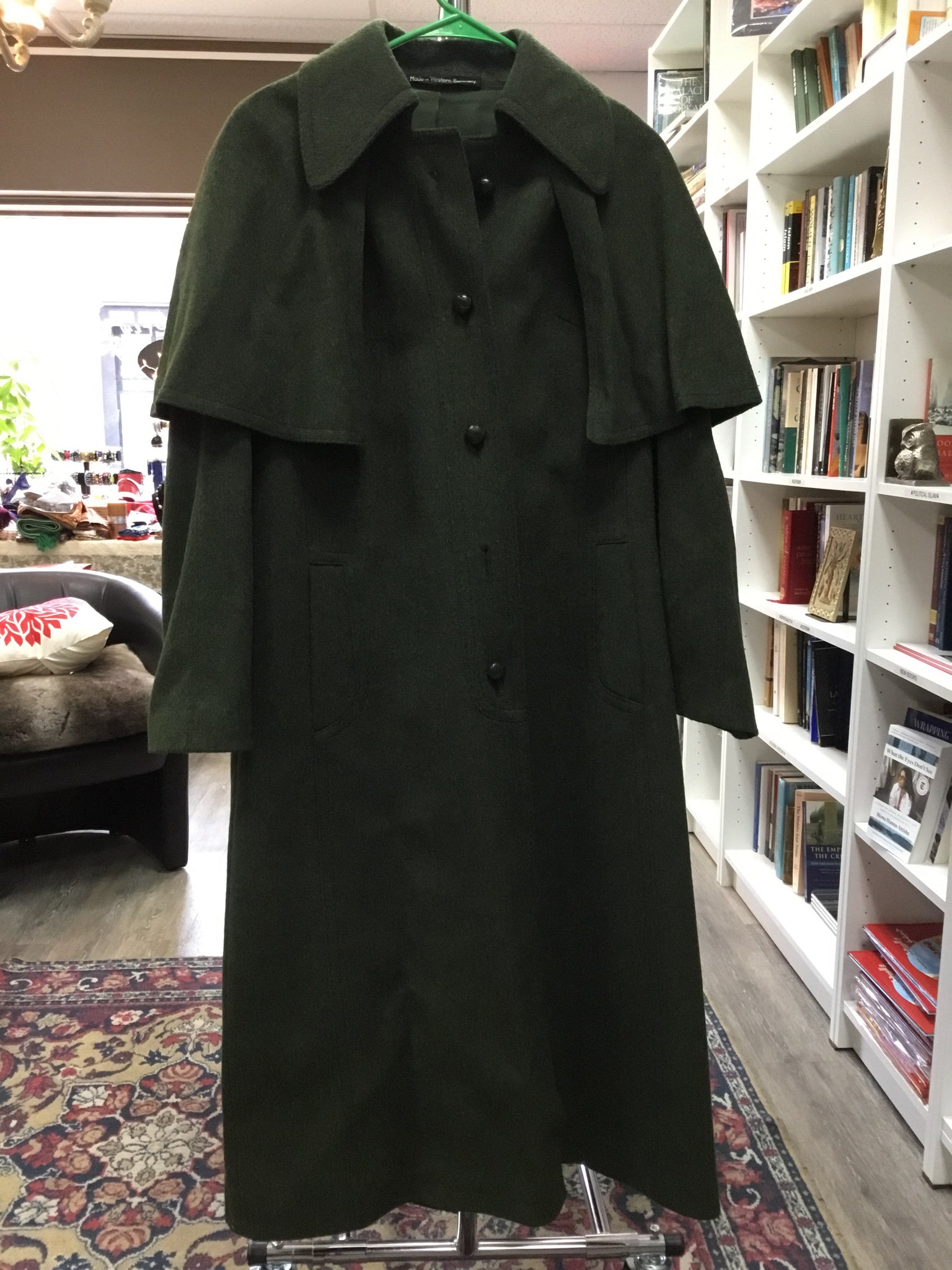 Women green coat