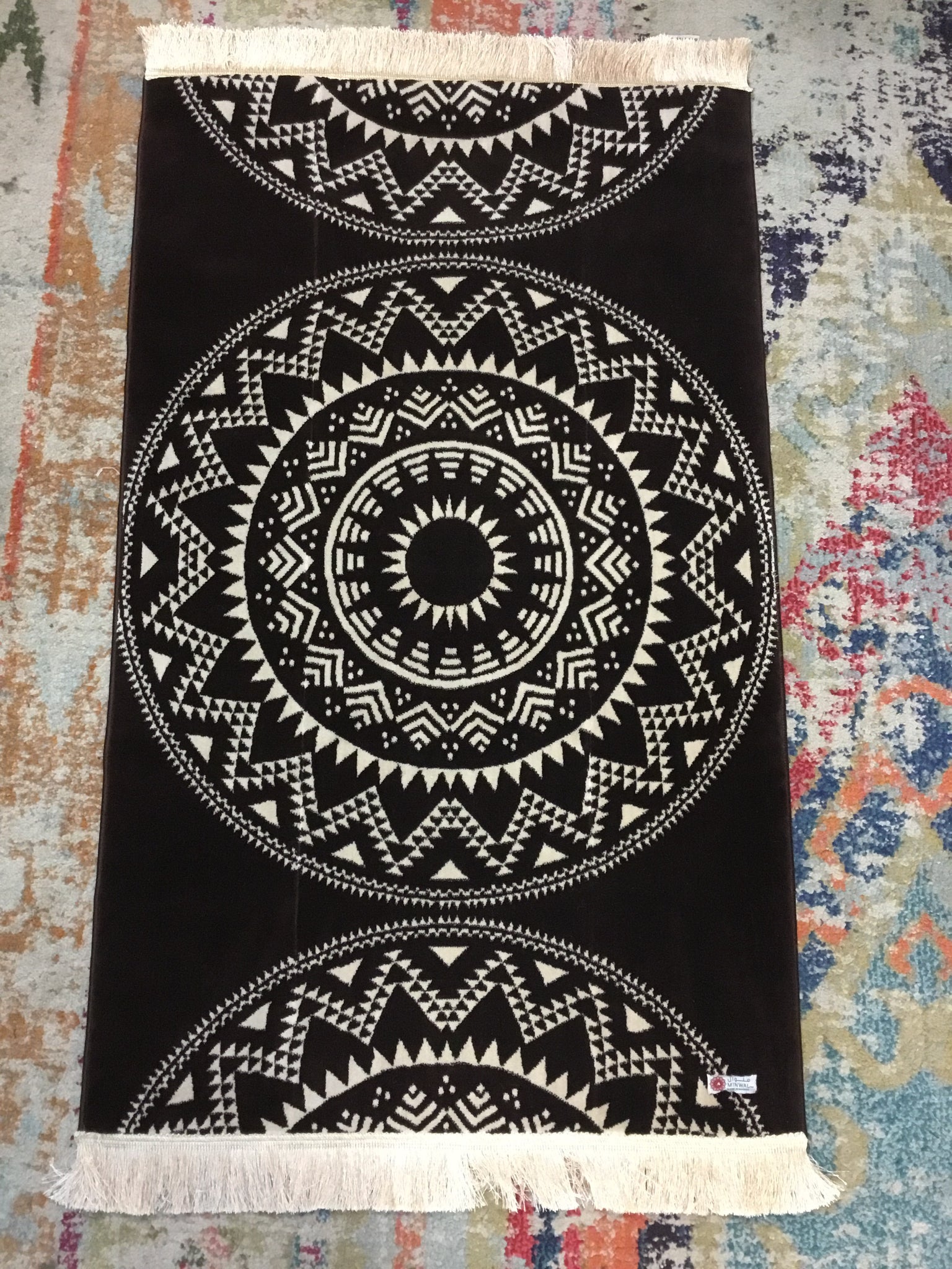 Brown geometric rug (MB)