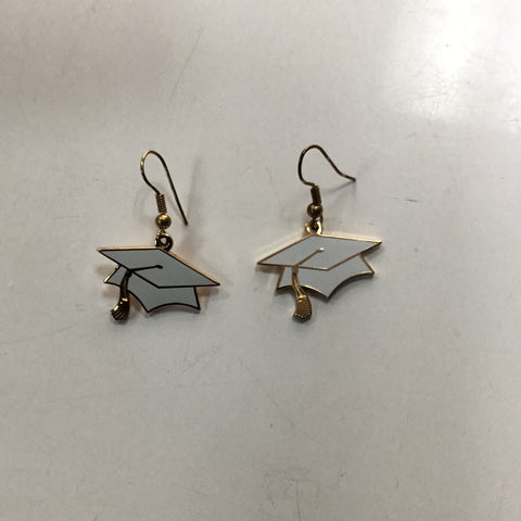 Gold Graduation Cap Earrings