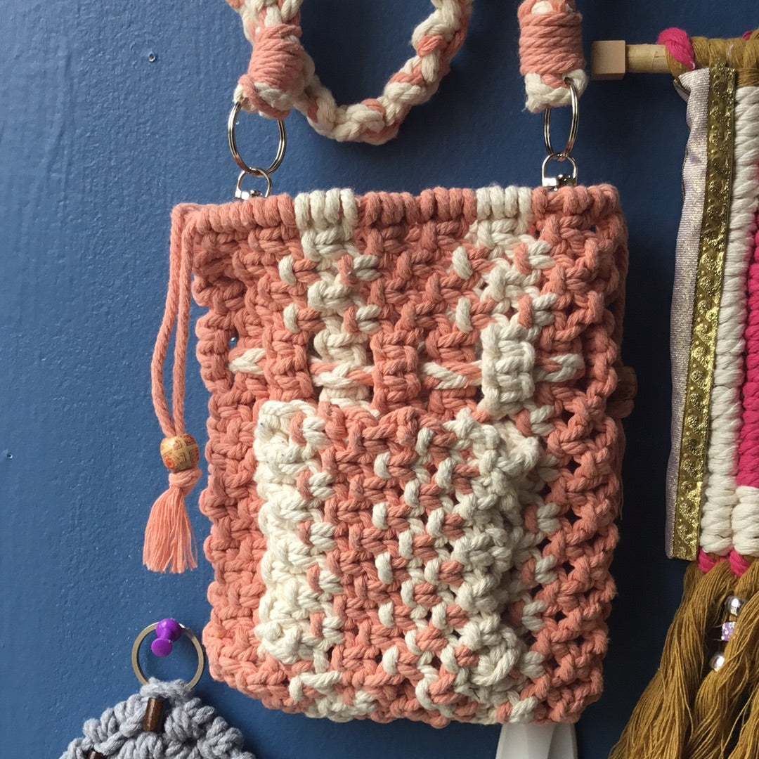 Handwoven Macrame Handbag