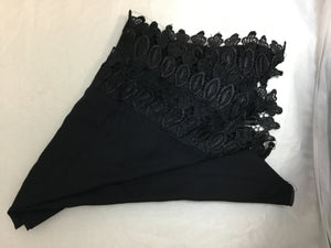 black triangular scarf