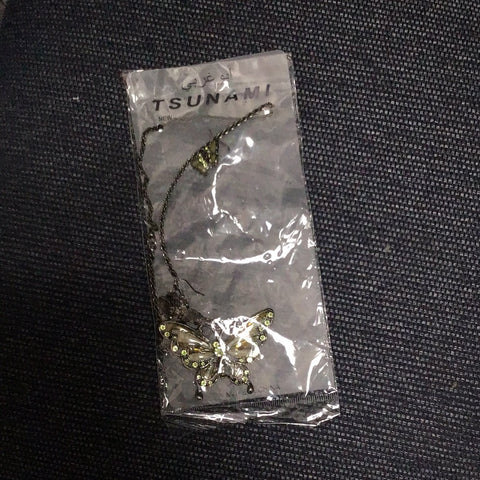 Green butterfly necklace