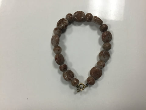 Brown beaded bracelet