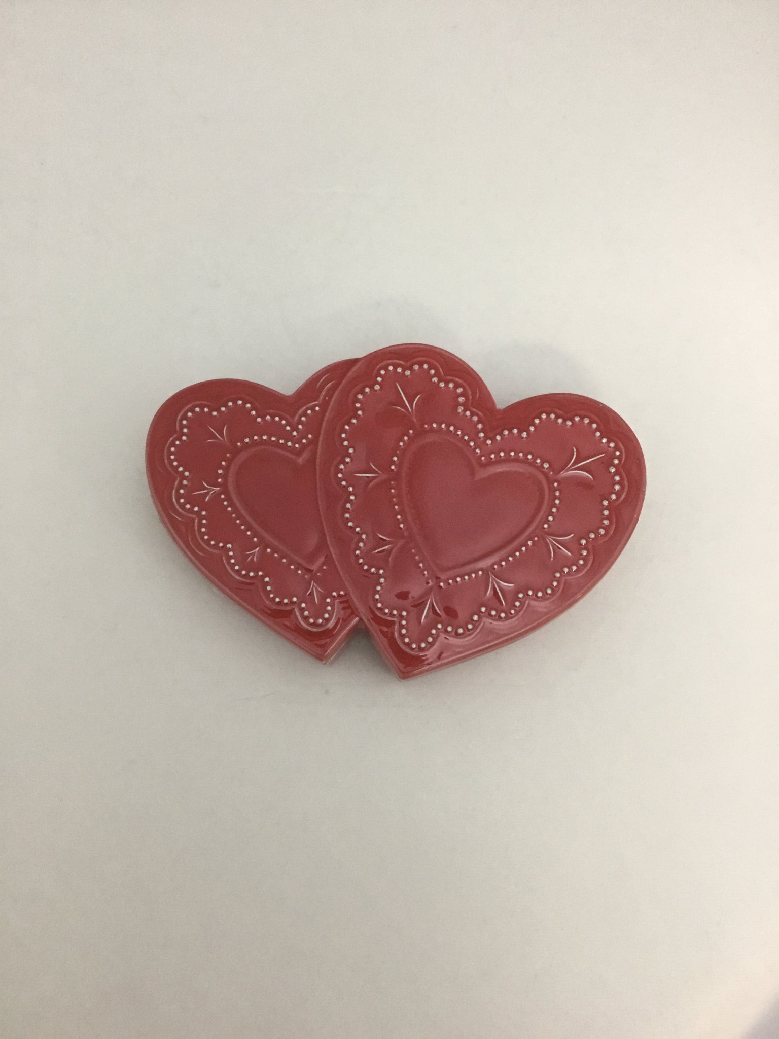 Double Heart ceramic dish