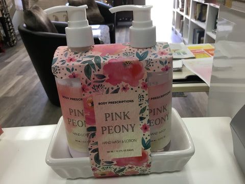Pink peony hand wash & lotion
