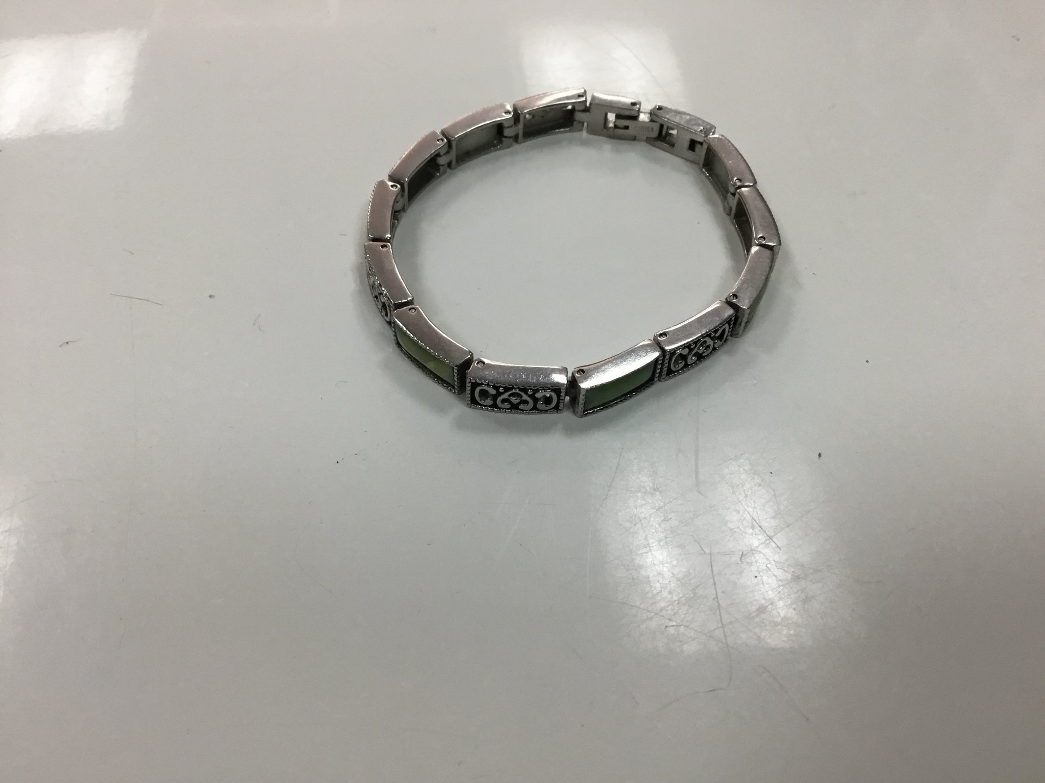 Silver lace bracelet