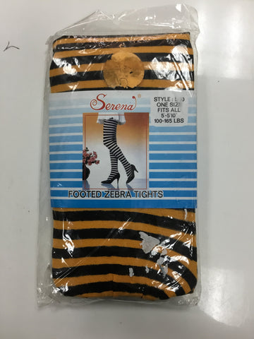 Footed zebra tights