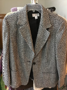 Black and white ladies blazer