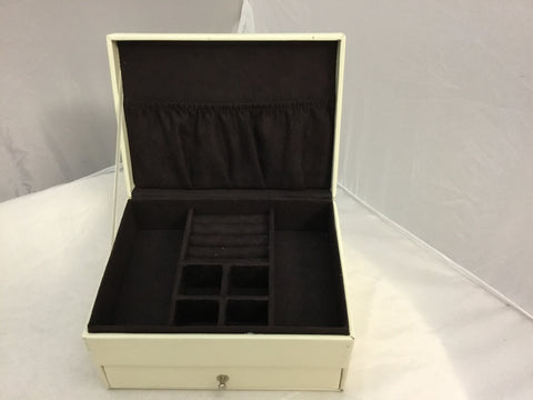 White Leather Jewelry Box