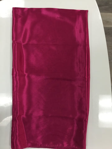 Hot pink fuschia satin scarf