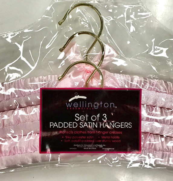 Set of 3 Padded Satin Hangers