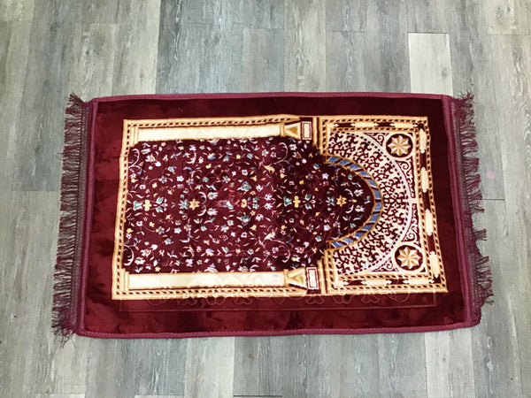 Red and Gold Prayer Rug
