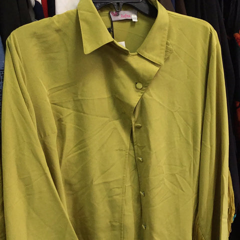 Light Green Dress with Tassles